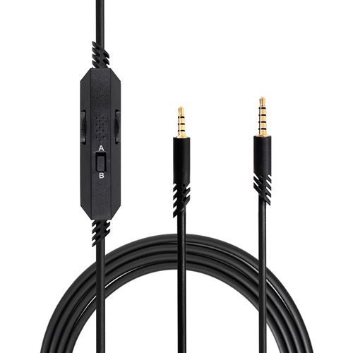 Câble audio avec contrôle mode double pour casque Astro A10 A30 A40 Noir