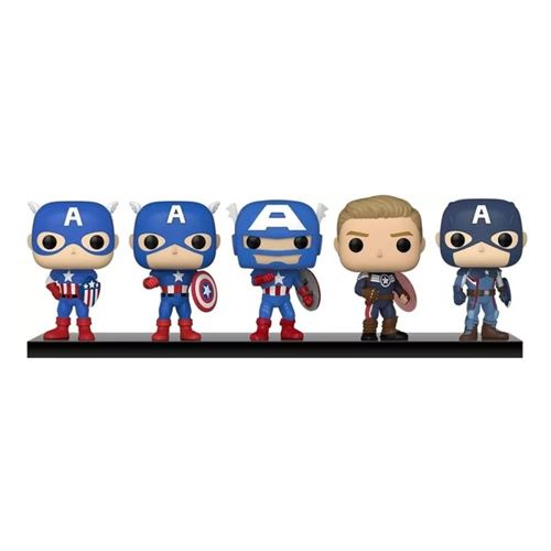 Non Communiqué Marvel : Year Of The Shield - Pack 5 Figurines Pop! Captain America: Through The Ages 9 Cm