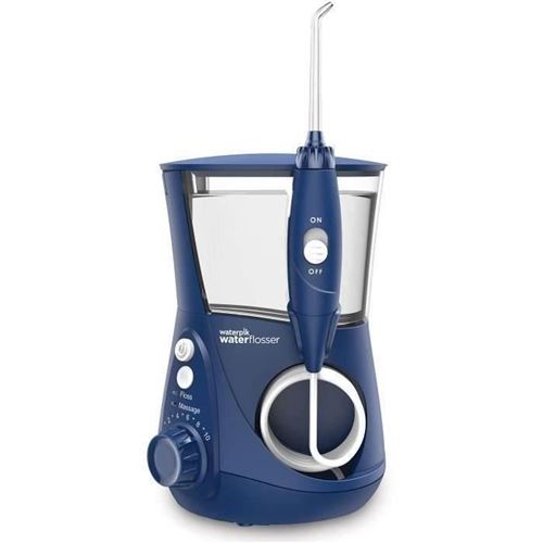 Non Communiqué Bleu Hydropulseur Fixe Waterpik Wp-663 1250 Pulsations 10 Niveaux 7 Embouts