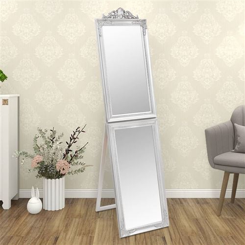 vidaXL Miroir sur pied Argenté 50x200 cm