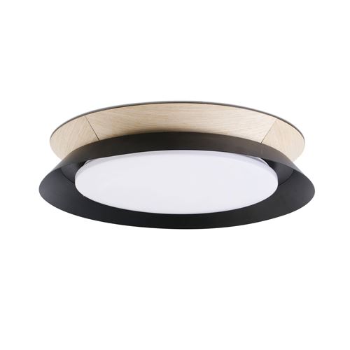 Faro Tender - Plafonnier LED encastrable noir 24W 3000K