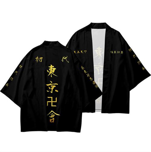 Cape Kimono Tokyo Revengers Cosplay Noir XL