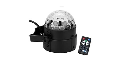 La boule disco menée allume la combinaison de couleurs de la lumière stroboscopique activée par le son dj light 7