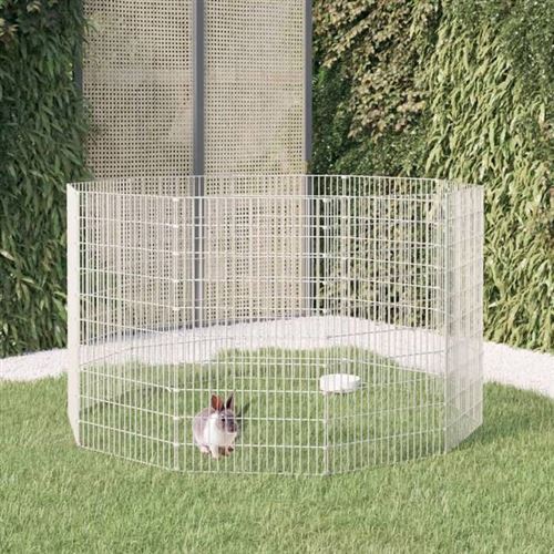 Enclos d'animaux en liberté 10 panneaux 54x100 cm fer galvanisé vidaXL