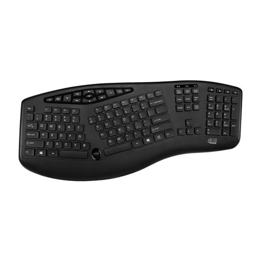 Adesso Tru-Form Media 1500 - Toetsenbord en muis set - draadloos - 2.4 GHz - VS - zwart