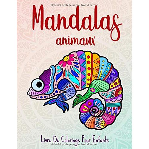 Livre de coloriage Mandalas animaux pour enfants 10 ans et plus - 50 animaux - 103 pages Format A4