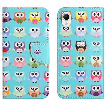 Etui En PU + TPU Texture Croisée Avec Support Pour Votre Xiaomi 12T 5G 12t Pro 5g Hiboux Mignons