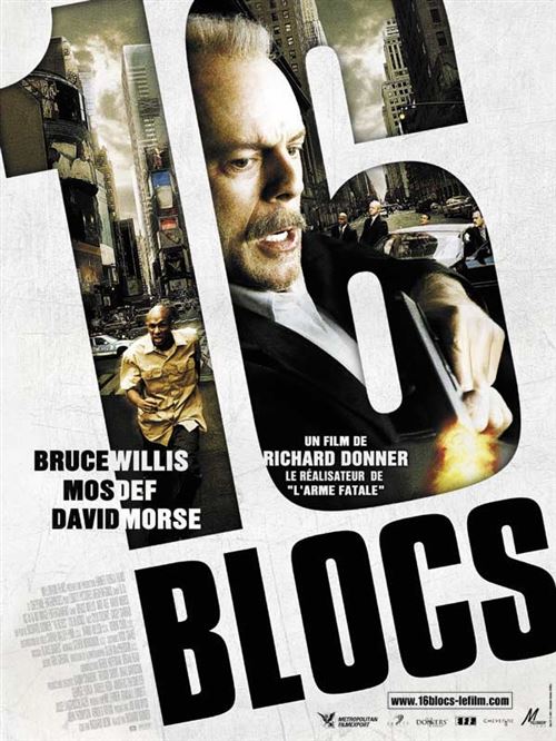 Affiche de Cinéma Originale - 16 Blocks - 2006 - Bruce Willis - 116x158cm