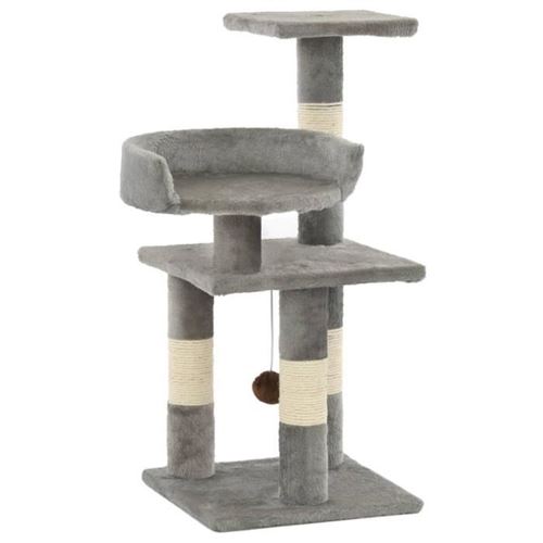 Vidaxl - Arbre &agrave; chat avec griffoirs en sisal 65 cm Gris Gris