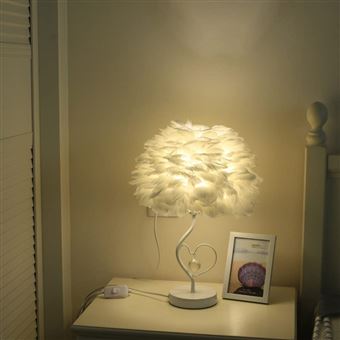 Lampe de bureau LED plume avec télécommande, lampe de table