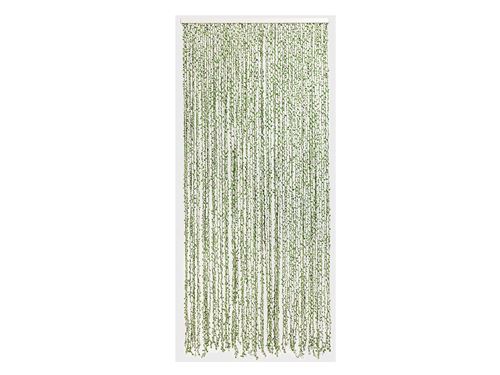 Rideau de porte Torsades de polyester et feuillage artificiel - 90 x 200 cm - Morel