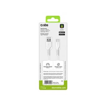 Câble de données USB 2.0 - Type-C Blanc