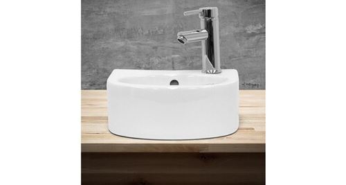 Lavabo vasque à poser en céramique évier salle de bain blanc 335 x