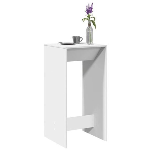 vidaXL - Table de bar - Blanc - 51x50x103,5 cm - Image 2