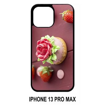 Coque Protection IPhone 16 Pro Max Thème Fraise - Silicone, Personnalisable, Design Cartoon
