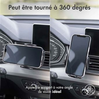 Support Téléphone Voiture Universel 360° - Clip Ventilation - Noir - CHUSYYRAY - Neuf