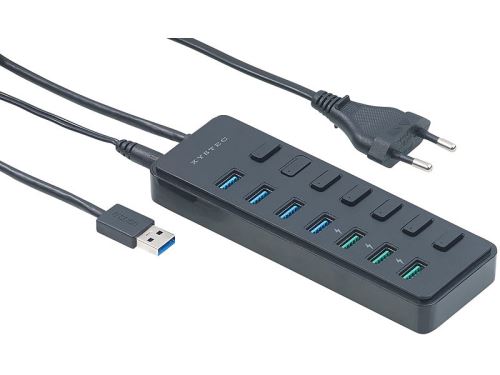 Xystec : Hub actif 7 ports USB 3.0 / BC 1.2 avec interrupteurs