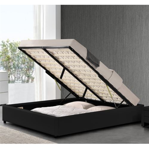 Sommier coffre de rangement Room - 160x200 - Noir