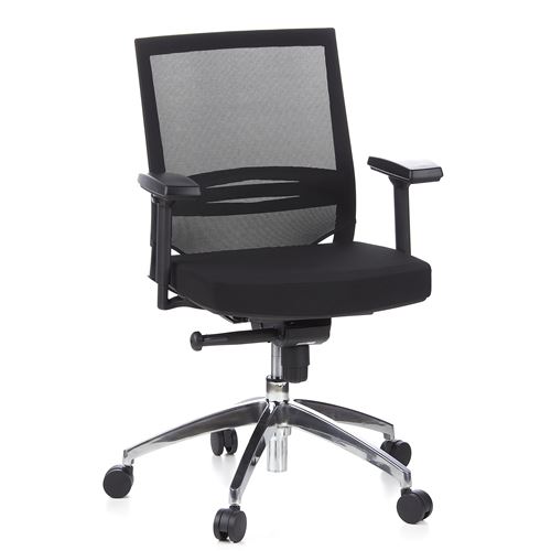 Siège de bureau / Siège de direction PORTO PRO / Dossier, tissu maille noir hjh OFFICE
