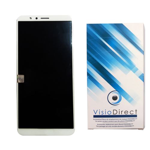 Visiodirect® Ecran complet pour Huawei Honor 7X blanc 5.93 Telephone portable vitre tactile + Ecran LCD
