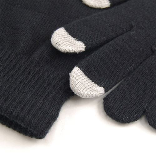 Gants tactiles tricotés en laine pour hommes