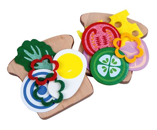 Happy People Jeu de pédales sandwich en bois 12-pièces