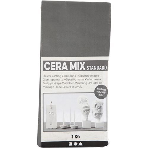 Cera-Mix mélange de coulée de gypse standard 1 kg gris clair