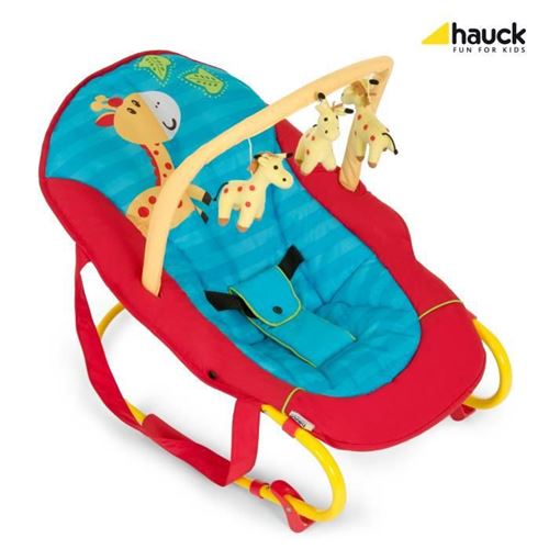 Hauck transat - bungee deluxe, rouge / turqoise