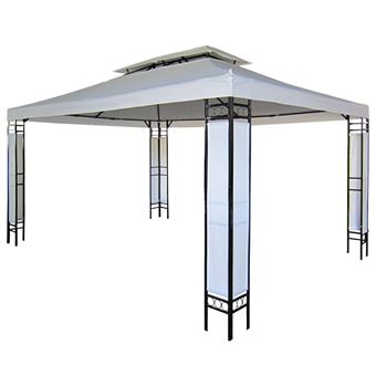 Tonnelle De Jardin Pavillon Barnum Metal 4x3 Blanc Mobilier De