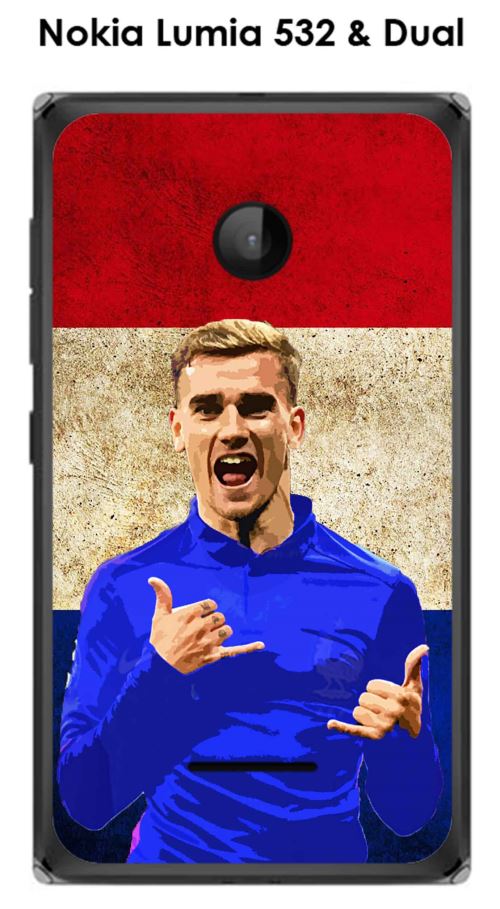 Coque Nokia Lumia 532 & Dual design Griezmann & Drapeaux