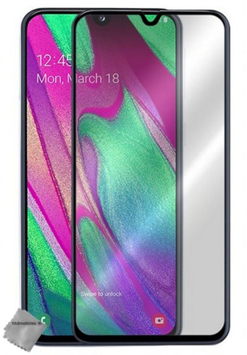 Film de protection verre trempe incurve integral pour Samsung Galaxy A40 - NOIR