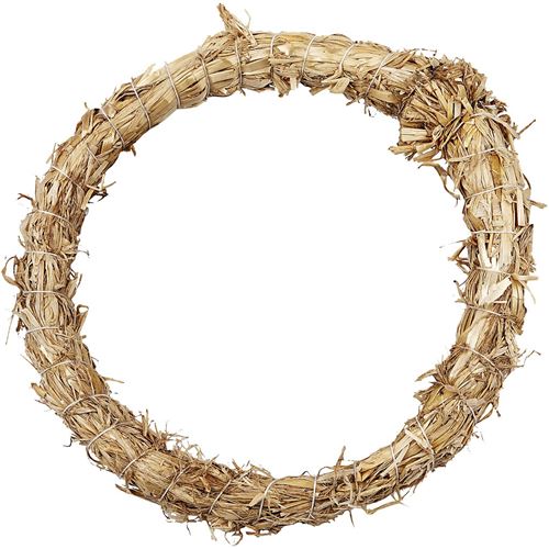 Creotime couronne de paille marron 21 cm