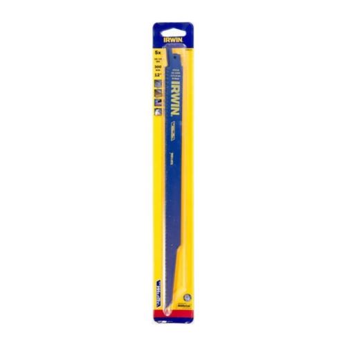 IRWIN Jeu de 5 Lames bi-m&eacute;tal pour scie sabre 110R &agrave; bois et m&eacute;taux - 10 TPI