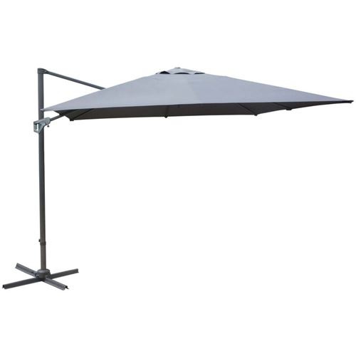 Proloisirs - Parasol déporté carré 3 mètres Gris