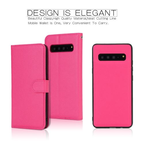 Etui en PU + TPU détachable rose pour votre Samsung Galaxy S10 5G