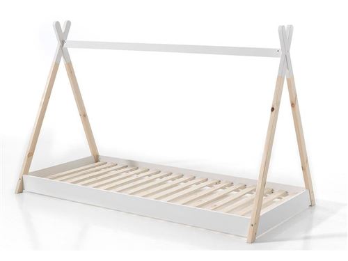 Vipack Blanc Lit Tipi 90X200