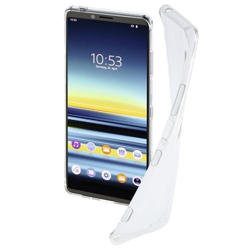 Hama Essential Line Crystal Clear - Achterzijde behuizing voor mobiele telefoon - thermoplastic polyurethaan (TPU) - transparant - voor Sony XPERIA 1
