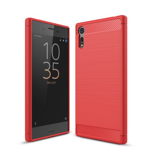 Housse étui TPU Anti-chute pour Sony Xperia XA1 Plus - Rouge -4030