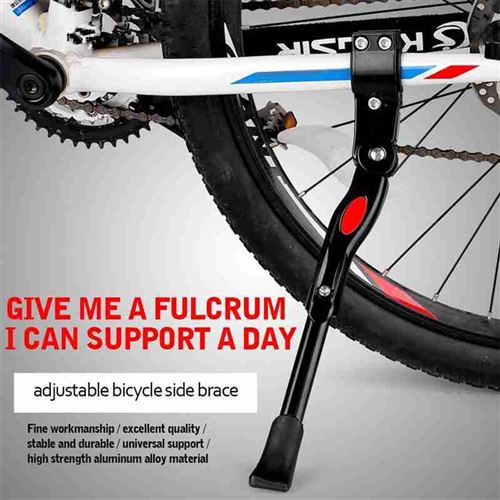 Béquille de vélo de montagne YOUKUKE alliage d'aluminium réglable- Noir