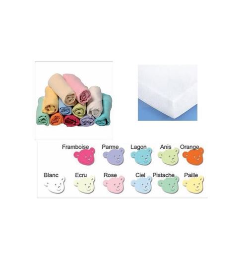 Doux Nid Rose Drap Housse 60X120 Cm Jersey - Domiva