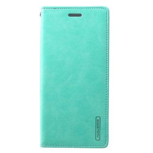 Etui en PU lune bleue avec support cyan pour votre Samsung Galaxy J6 Plus