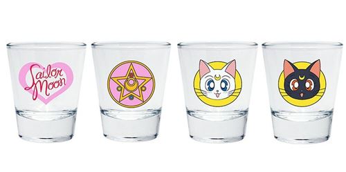 Verre à shot - Sailor Moon - Set de 4 emblèmes