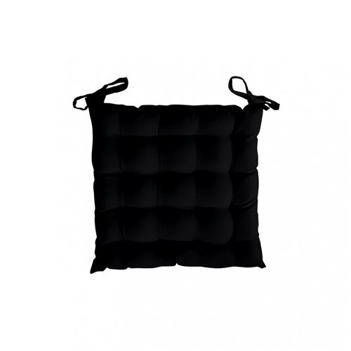 Dessus de chaise capitonné 40x40 cm ALIX noir