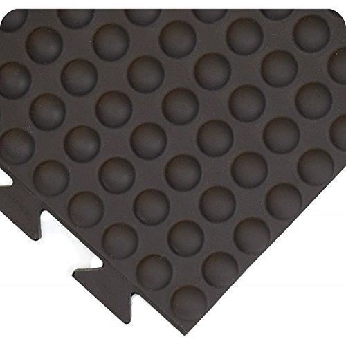 Wearwell 503.58 X 3 x 3BK Vitalité en forme de dôme avec verrouillage de tapis, carrelage, 91 cm x 91 cm, Noir - 503.58x3x3BK