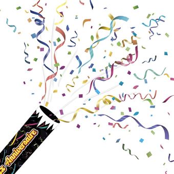 canon à confettis anniversaire - sud trading cd4888 - Article et décoration  de fête - Achat & prix