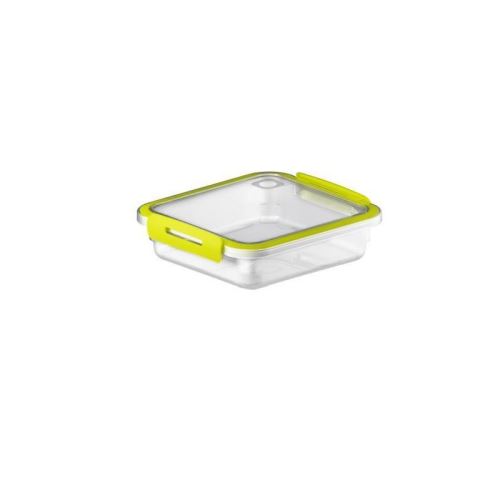 SUNDIS Boîte de conservation carrée Memory 1264001 0,6L 16x15x4,7 cm vert et transparent