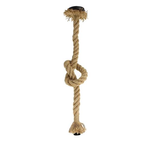Suspension en corde de chanvre pour ampoule &agrave; cuLot E27 