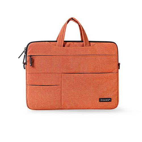 Sacoche en PU antichoc multifonctionnel orange pour votre Laptop 13.3-inch
