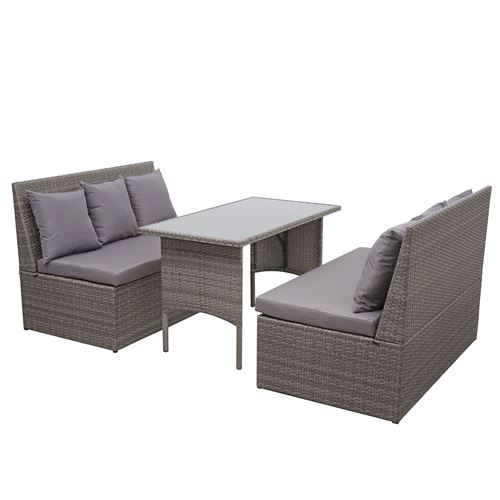 Mendler Gris Table De Jardin 4 Personnes - Image 3