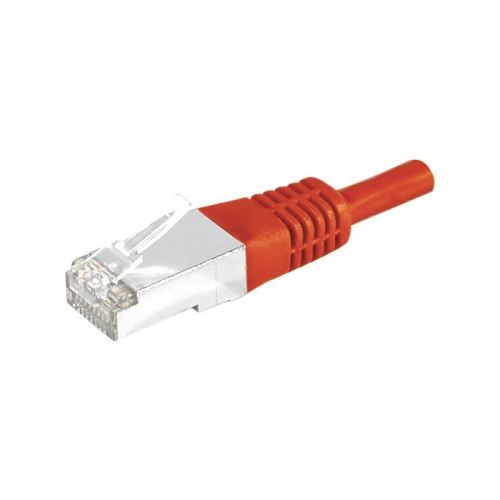 DEXLAN Cordon patch RJ45 SSTP CAT 6a rouge - 0,50 m